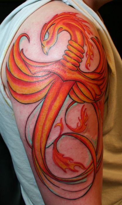 30 Mythical Phoenix Tattoos - Represent Immortality, Rebirth and resurrection of hope 3 Dagger Phoenix