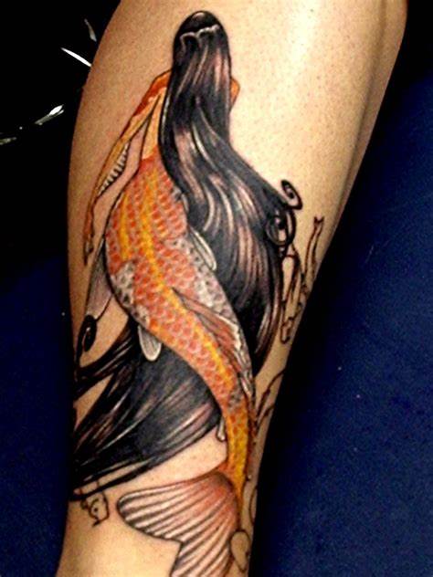 Koi Fish Mermaid Tattoo