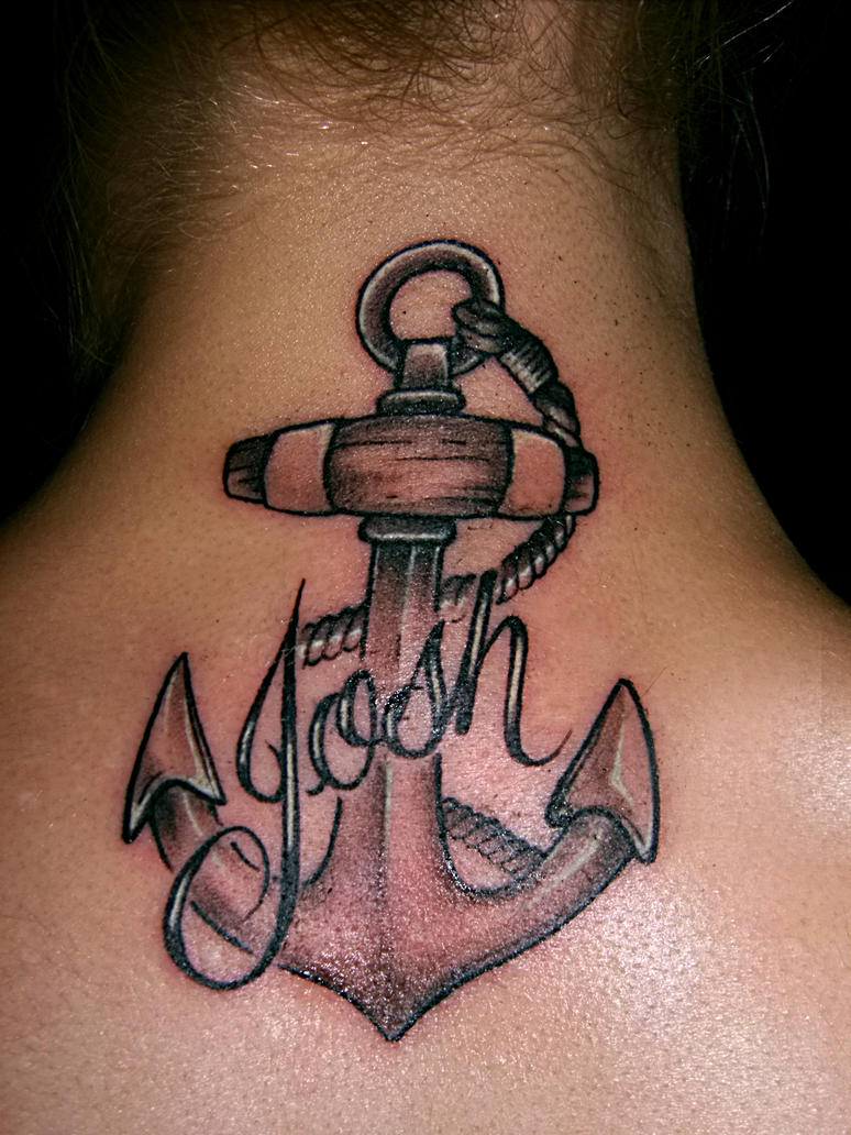 Name Anchor Tattoo