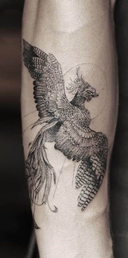 30 Mythical Phoenix Tattoos - Represent Immortality, Rebirth and resurrection of hope 11 Phoenix Tattoo Blackwork