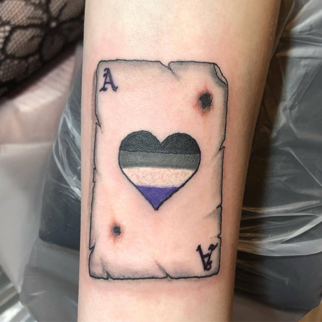 31 LGBTQ Pride Tattoos that Will Make Your Pride Month Even Better 13 Pride Ace Tattoo