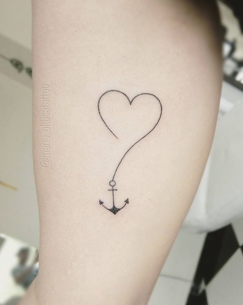 Tattoo of Anchor Heart