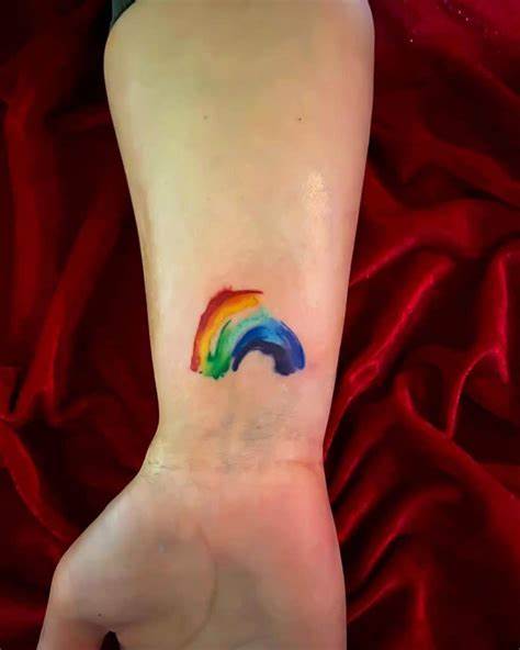 31 LGBTQ Pride Tattoos that Will Make Your Pride Month Even Better 23 Rainbow Brushstroke