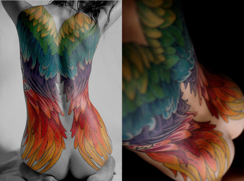 31 LGBTQ Pride Tattoos that Will Make Your Pride Month Even Better 30 Rainbow Wings tattoo