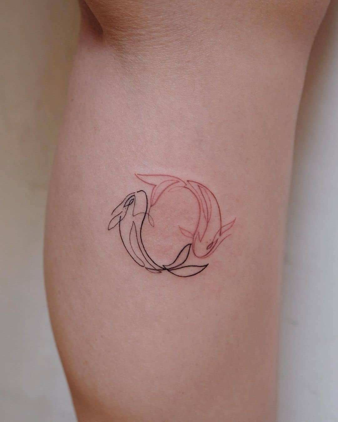 Simple tattoo of a koi fish