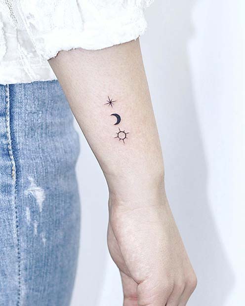 32 Sun and Moon Tattoos To Symbolize Intimacy, Balance, Spiritual Strength and More 21 Sun Moon Stars Tattoo