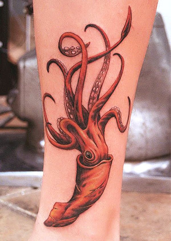 30 Octopus Tattoo Ideas As A Part of Pop-culture and Spirituality 4 Traditional red Octopus Tattoo