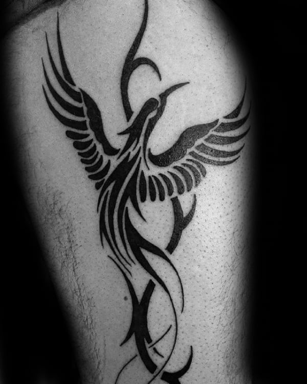 30 Mythical Phoenix Tattoos - Represent Immortality, Rebirth and resurrection of hope 1 Tribal Phoenix Tattoo