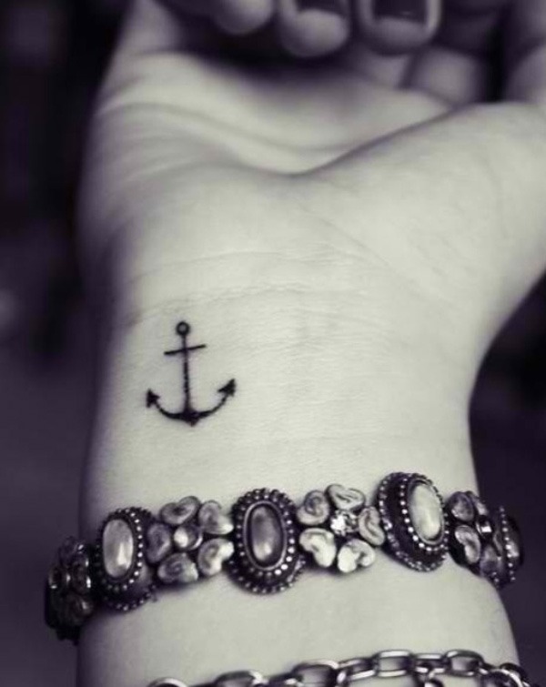 Wrist Tattoo of an Anchor