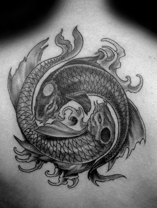 Ying Yang Koi Fish Tattoo