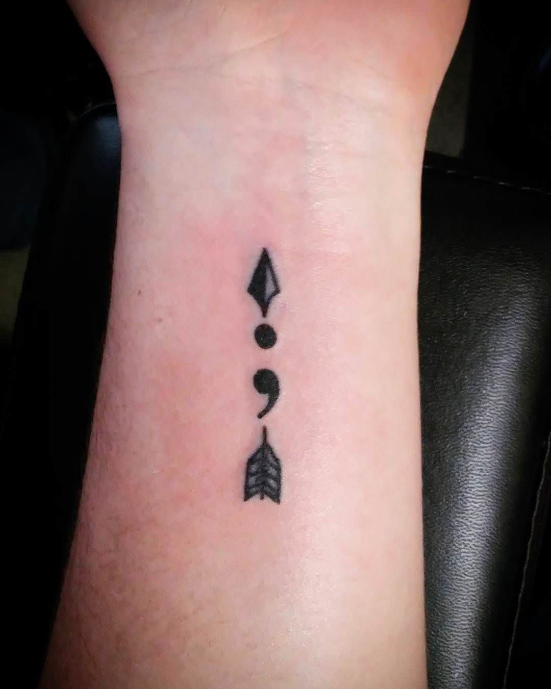 arrow Semicolon Tattoo