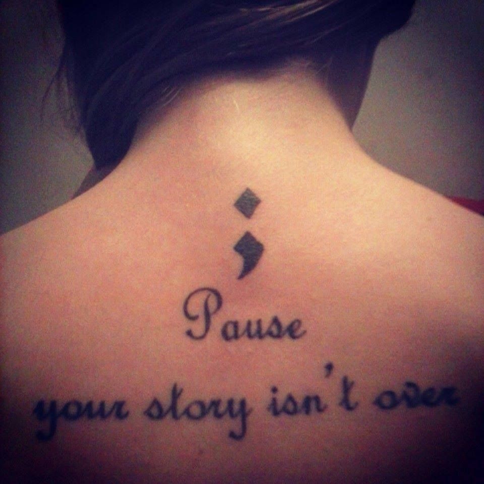 Semicolon Tattoo Ideas For Depression, Addictions, or Anxiety 5 d