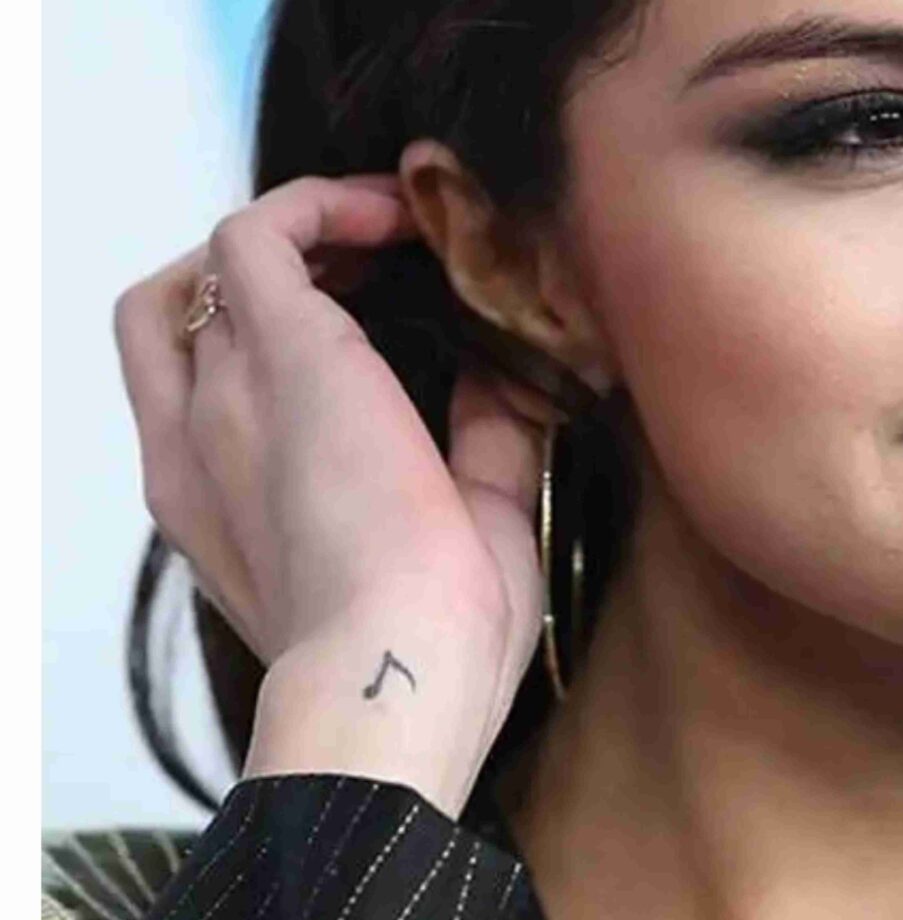 All the Tattoos That Selena Gomez Has - 16 Inspirations for Selenators 12 Musical Note
