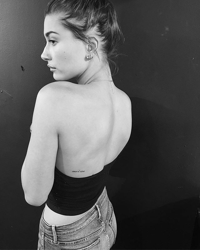 A Guide to All The Tattoos That Hailey Baldwin Bieber Has Inked Her Skin With - Celebrity Tattoos 19 A Guide to All The Tattoos That Hailey Baldwin Bieber Has Inked Her Skin With - Celebrity Tattoos Top Beauty Magazines