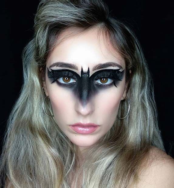 Bewitching Bat Makeup: 22 Spooky Halloween Looks For 2023 7 Bat makeup mask