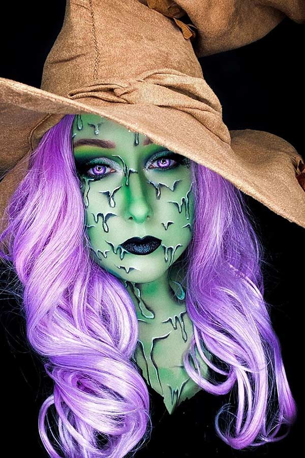 The Witch's Vanity: 30 Mystical Witch Makeup Ideas For 2023 9 witch halloween makeup