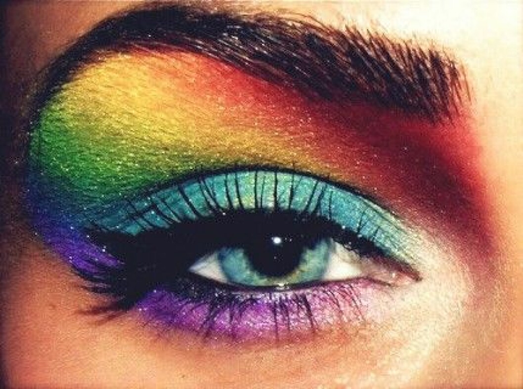 Rainbow Eye makeup for Halloween