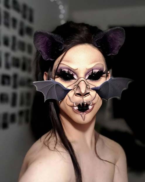 Bewitching Bat Makeup: 22 Spooky Halloween Looks For 2023 15 Spooky Illusion Bat Makeup