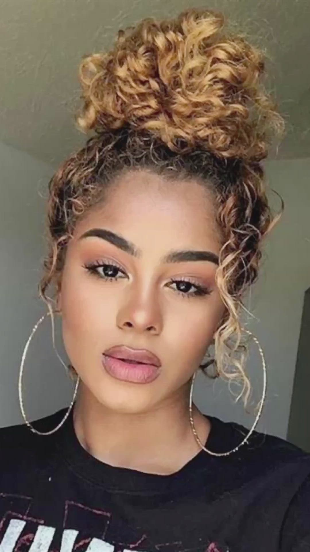 Effortless Hairstyles For Naturally Curly Hair 4 Top Knot for curly hair