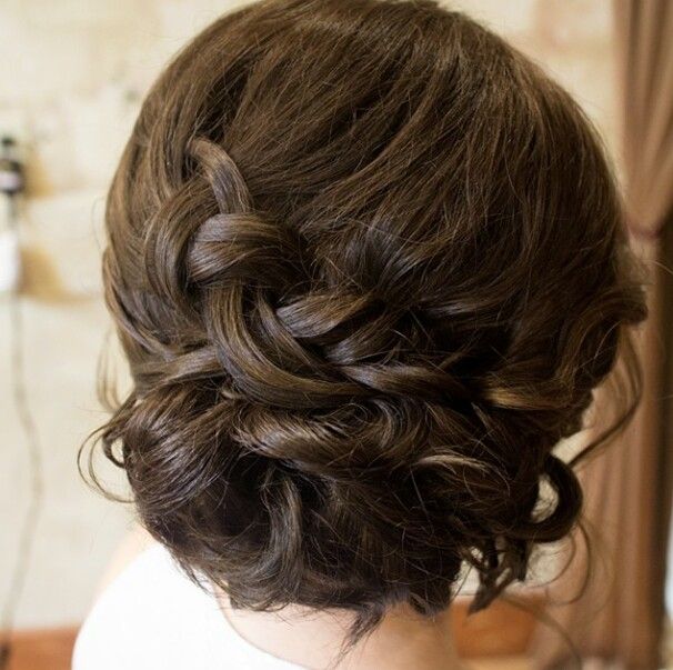 Twisted Updo for curly hair