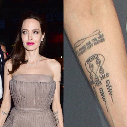 Adorning Angelina: Exploring the Artistry of Jolie's Tattoos 15 Angelina Jolie Tattoos