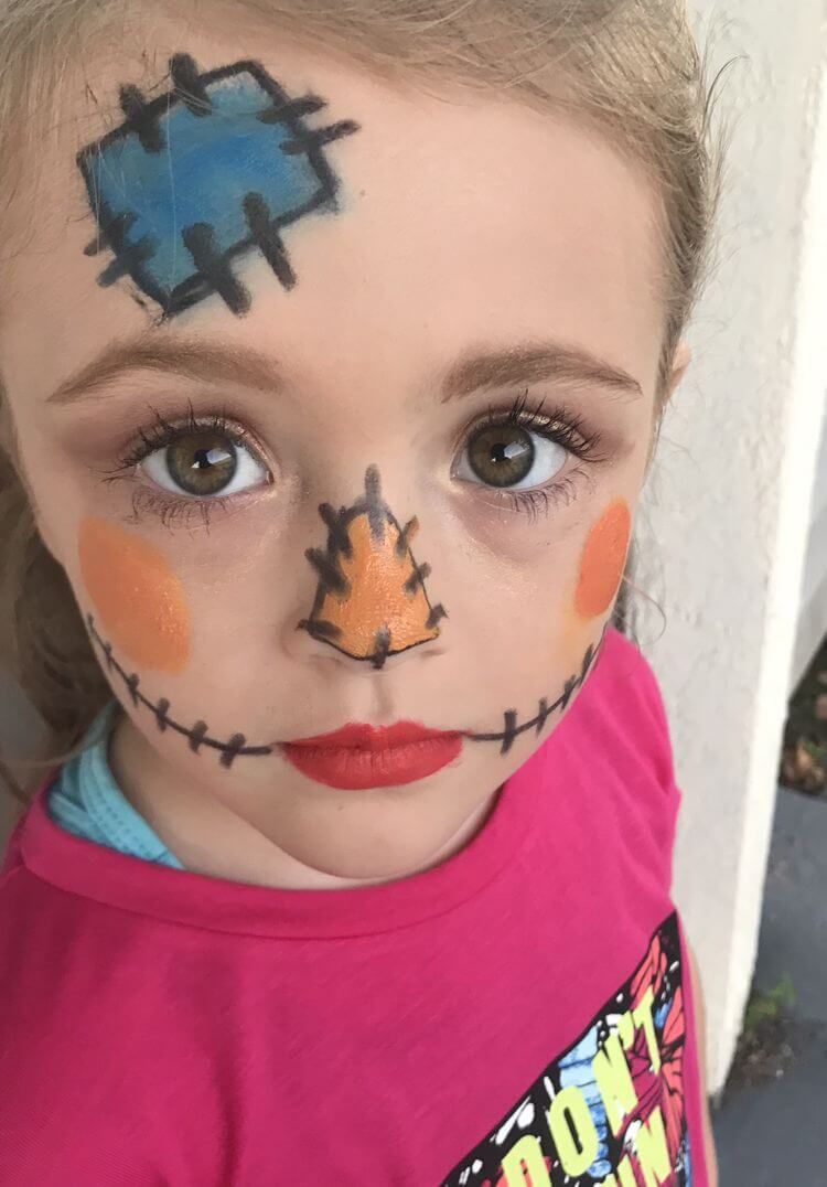Kid-Friendly Halloween Makeup 2023: Transforming Tots into Tiny Monsters 1 Scare crow makeup
