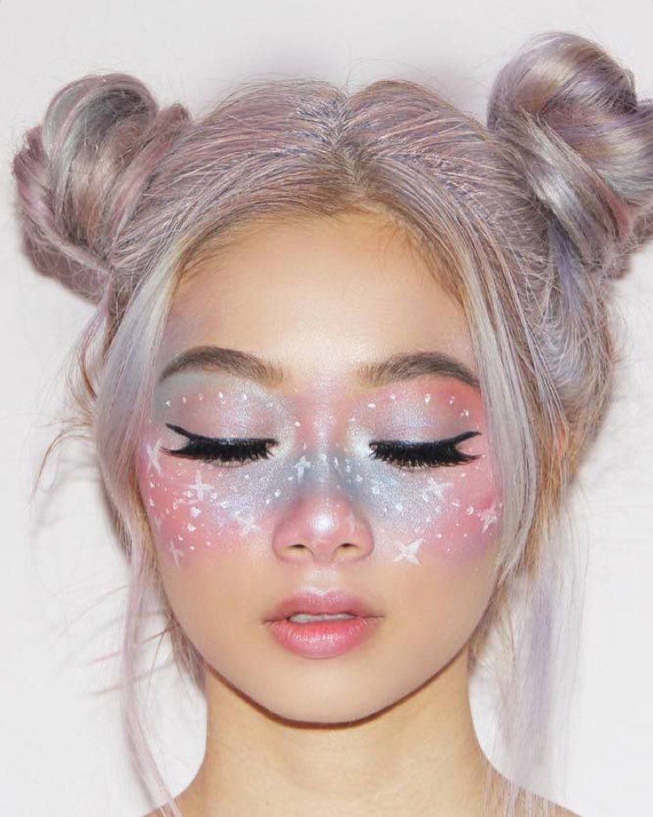 unicorn eye makeup for Halloween