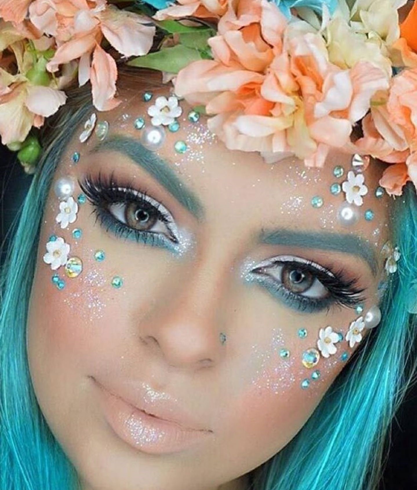 Ethereal Beauty: Fairy-Inspired Halloween Makeup Ideas For 2023 3 Fairy With Flowers makeup for Halloween