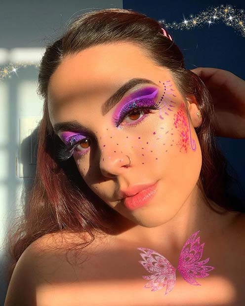 Ethereal Beauty: Fairy-Inspired Halloween Makeup Ideas For 2023 7 Purple Fairy Makeup for Halloween