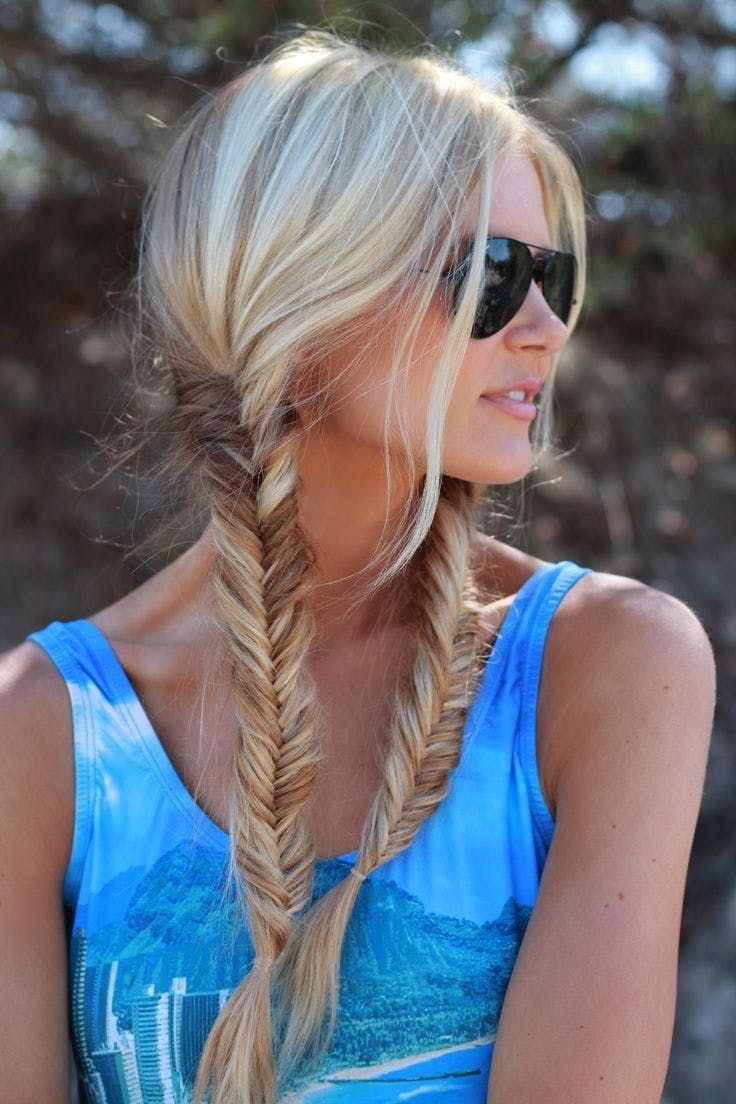 Fishtail Braided Pigtails Hairstyle