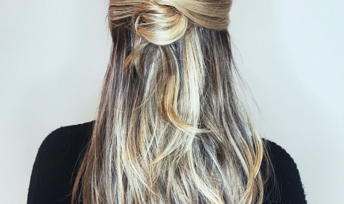 20 Half Up Half Down Hairstyles you'll love 18 French Twist Half Up Half Down Hairstyle