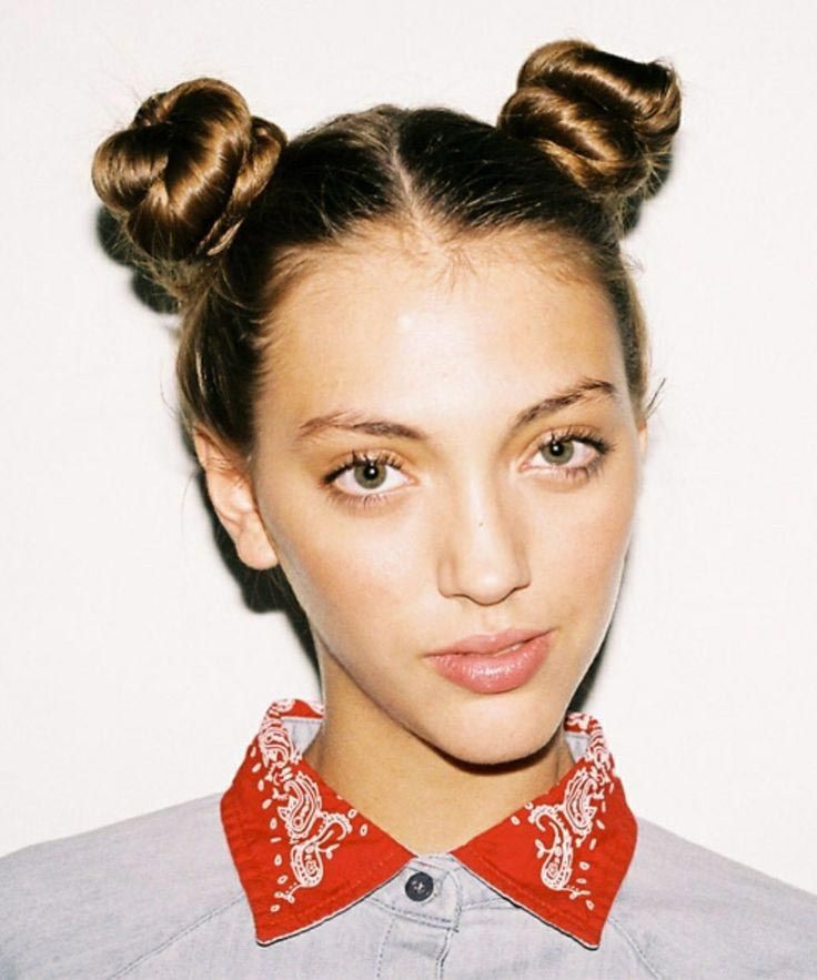 Pigtail Twisted Bun Hairstyle