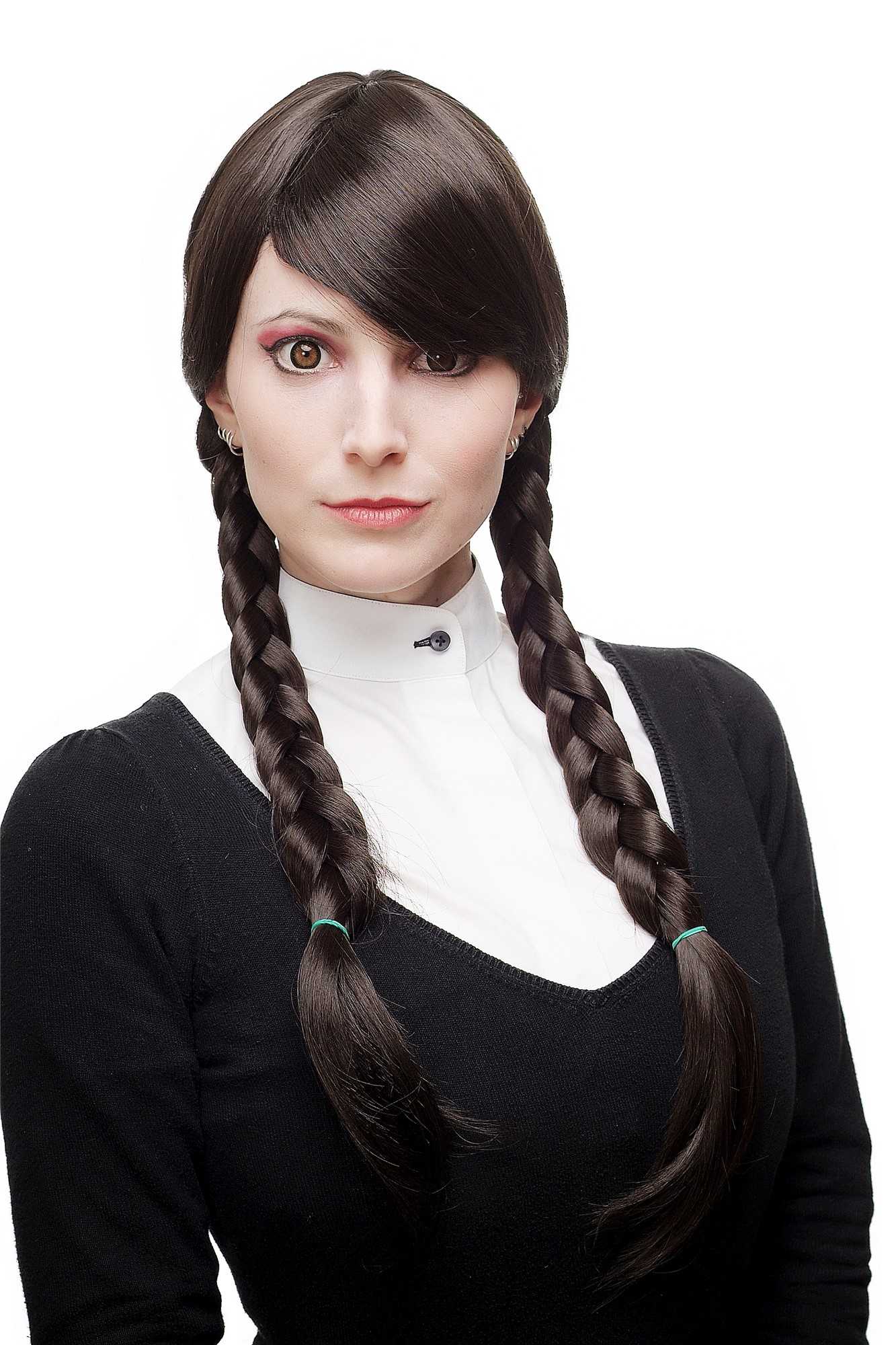 Pigtails With a Side Part Hairstyle