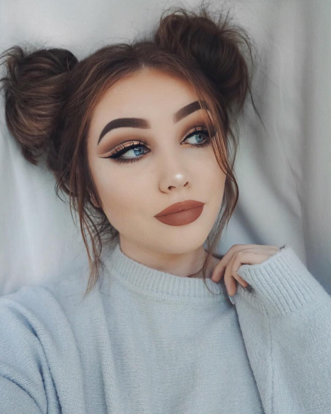 Cute Space Buns Hairstyle