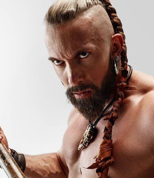 Beard and Braids: 20 Viking Hairstyles For Men 16 Twisted Ponytail