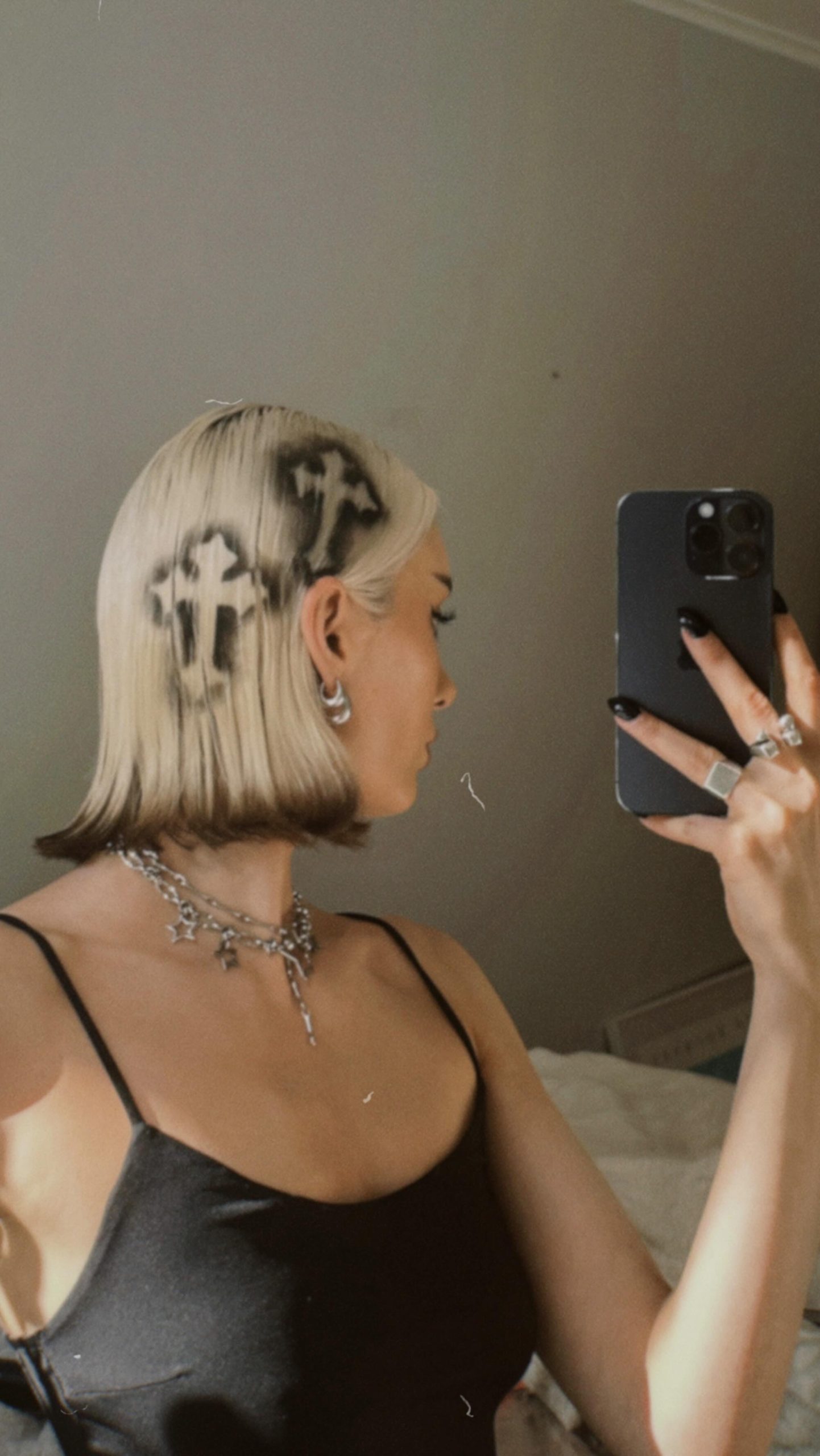 Ghoul-Approved Hair Stencils for a Boo-tiful Halloween Hair Tattoos 3 hair stencil ideas