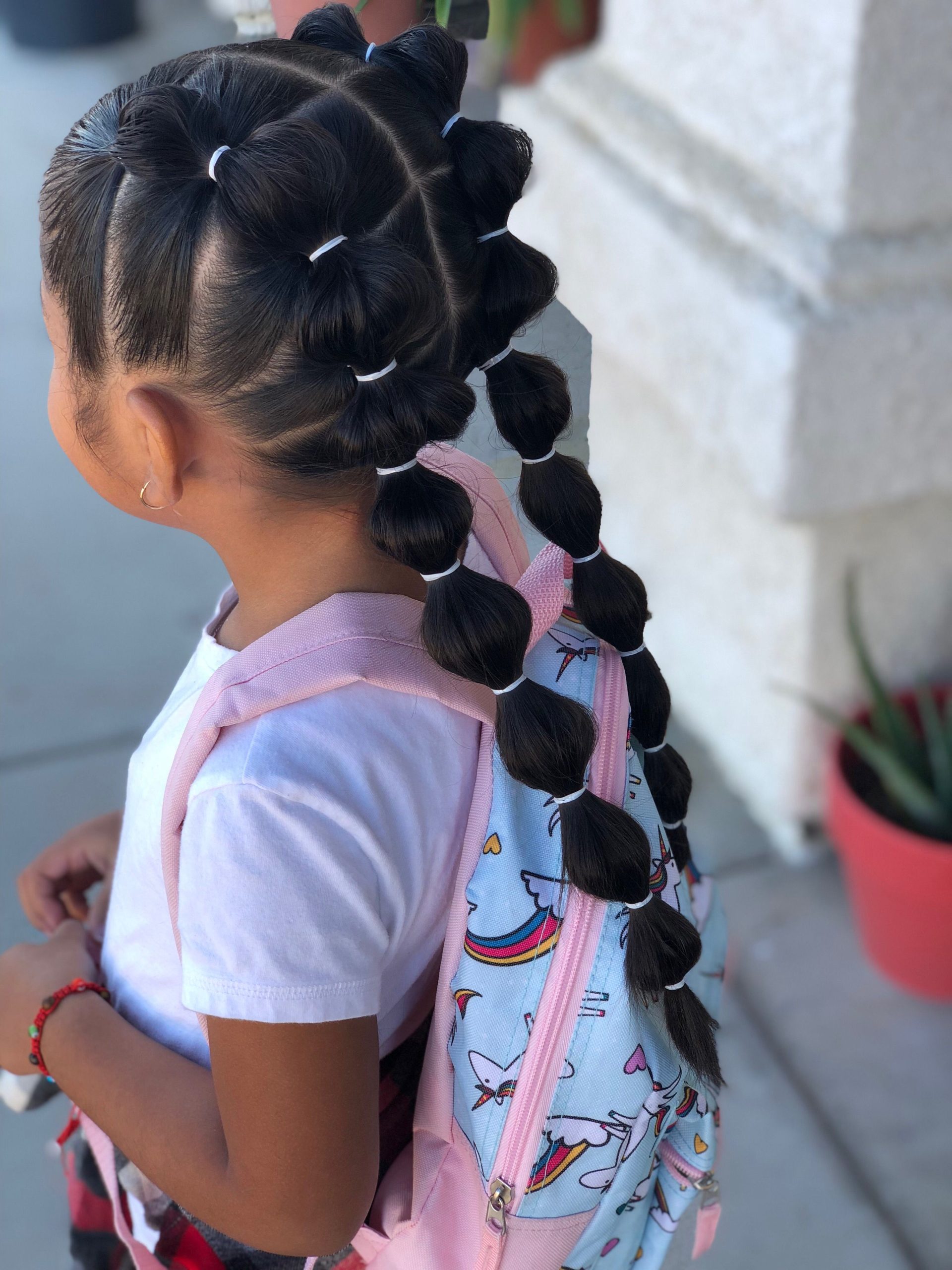 No Fuss Hairstyles For Kids - Even Mom Can Do These! 6 Bubble Braid Hairstyle For Kids