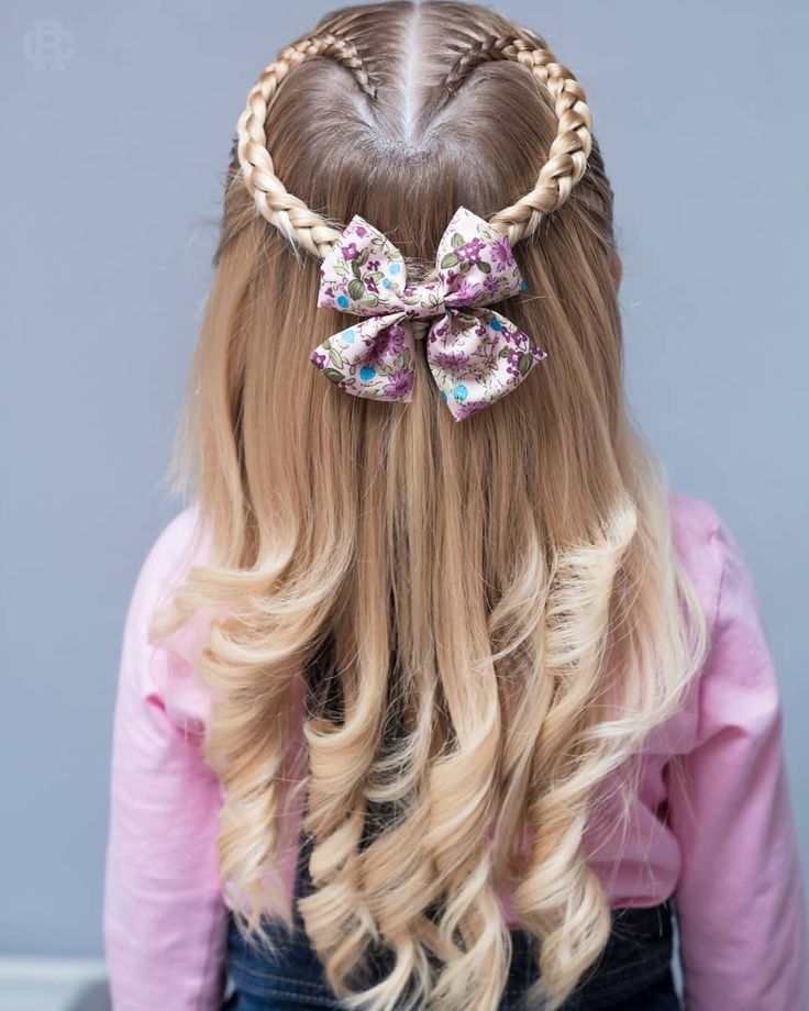 No Fuss Hairstyles For Kids - Even Mom Can Do These! 21 Heart Shaped Braid Hairstyle For Kids