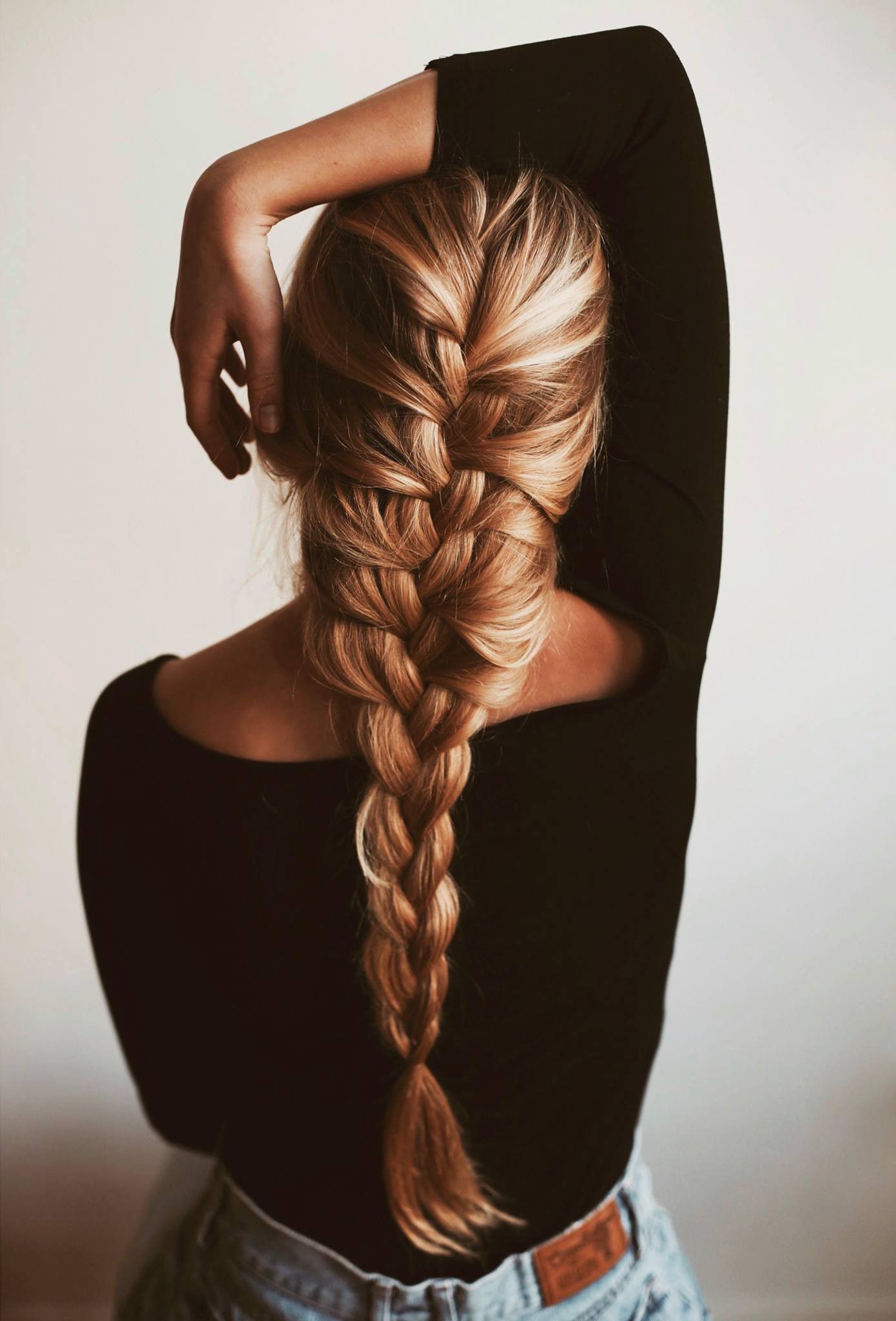 Loose French Braid Hairstyle For Thanksgiving