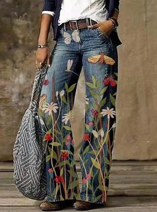 Printed-Jeans For Women