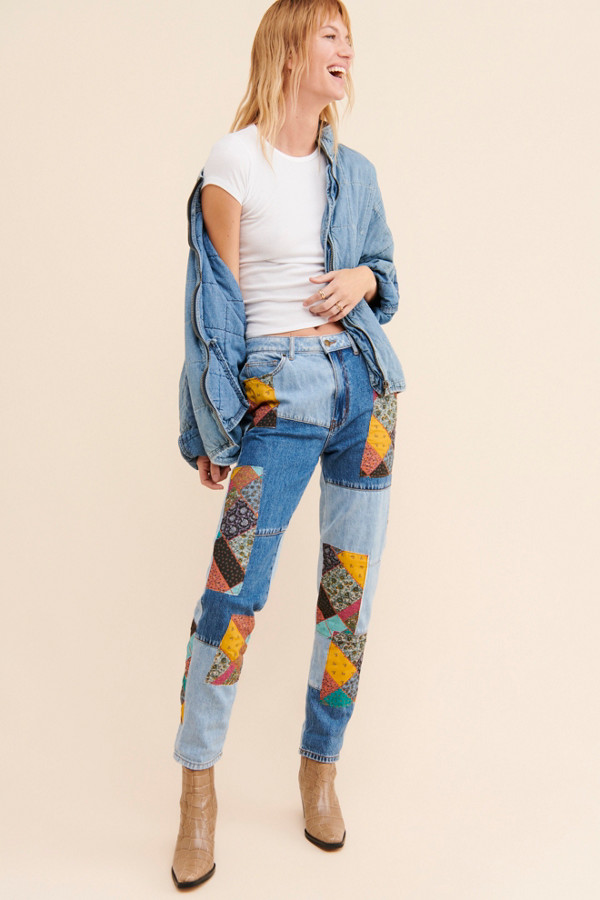 Patched Jeans For Women