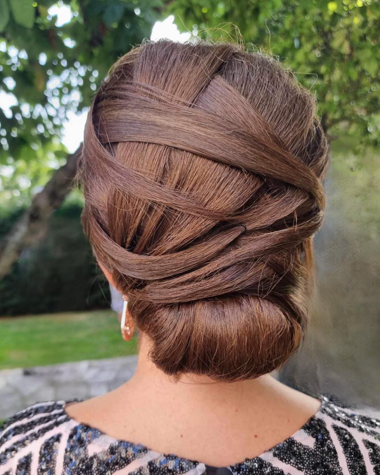 Weaved Basket Look with a Low Bun 