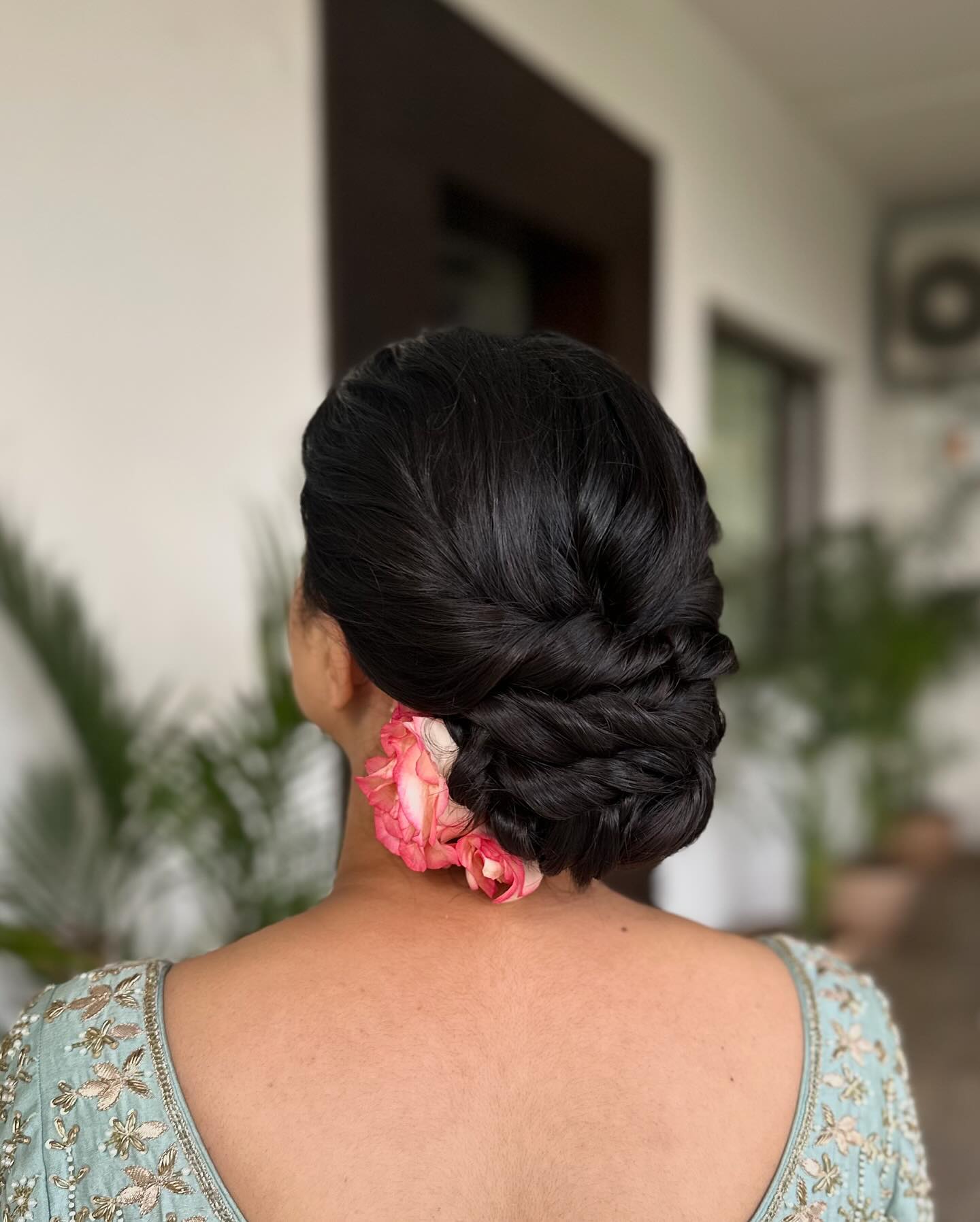 Twisted and Tucked-in Indian Bun Hairstyle