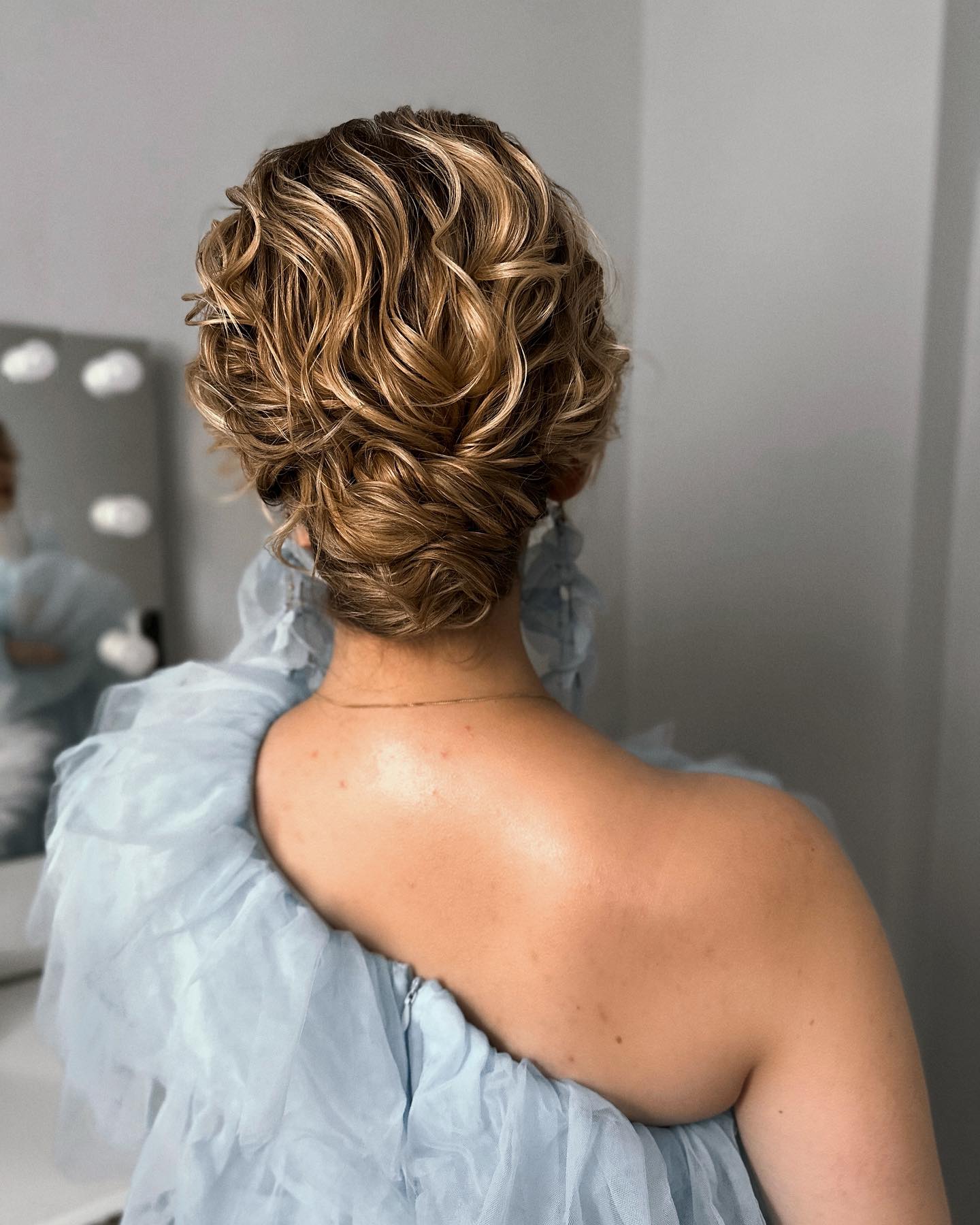 Casual Low Bun for Curly Hair