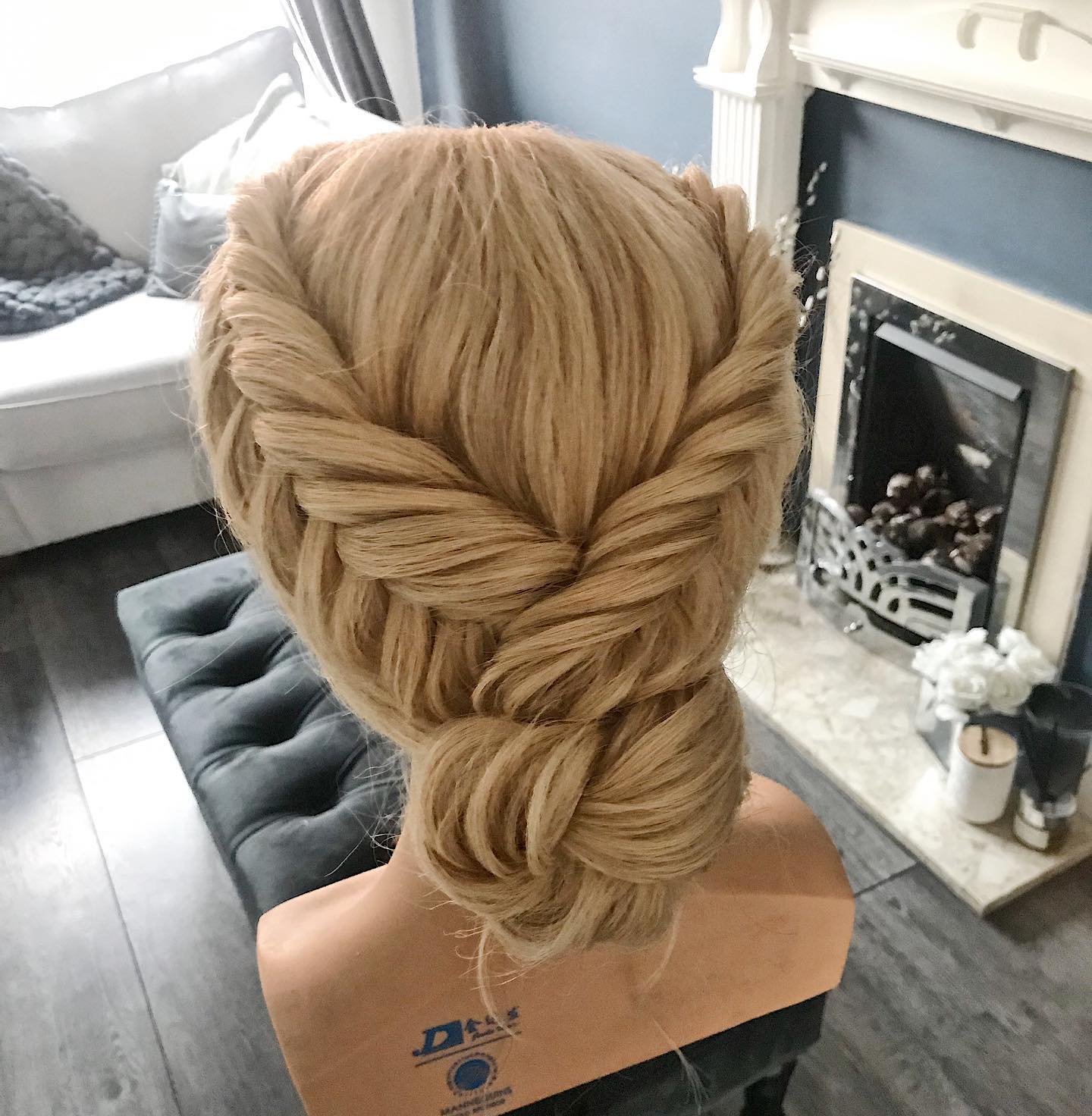 Braided Crown with a Low Bun