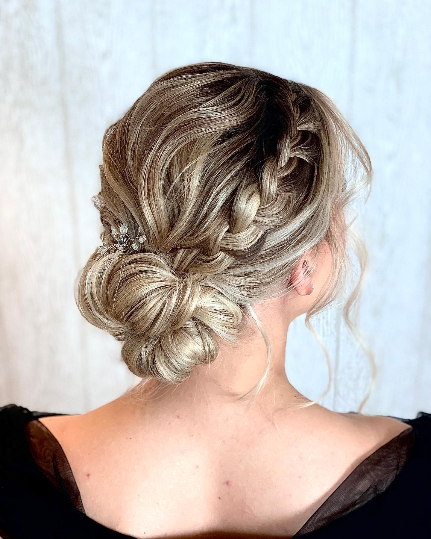 Bun with French Lace Braid 