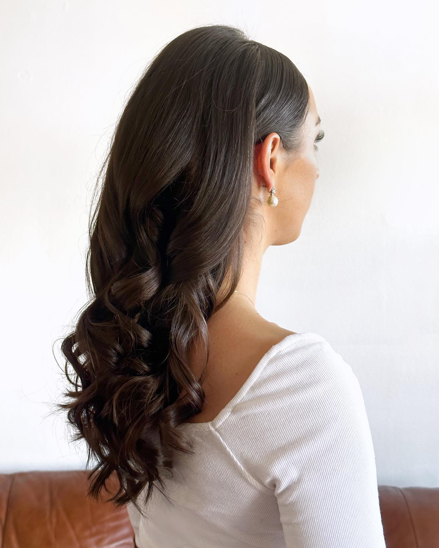 Half Up Curly Ponytail 