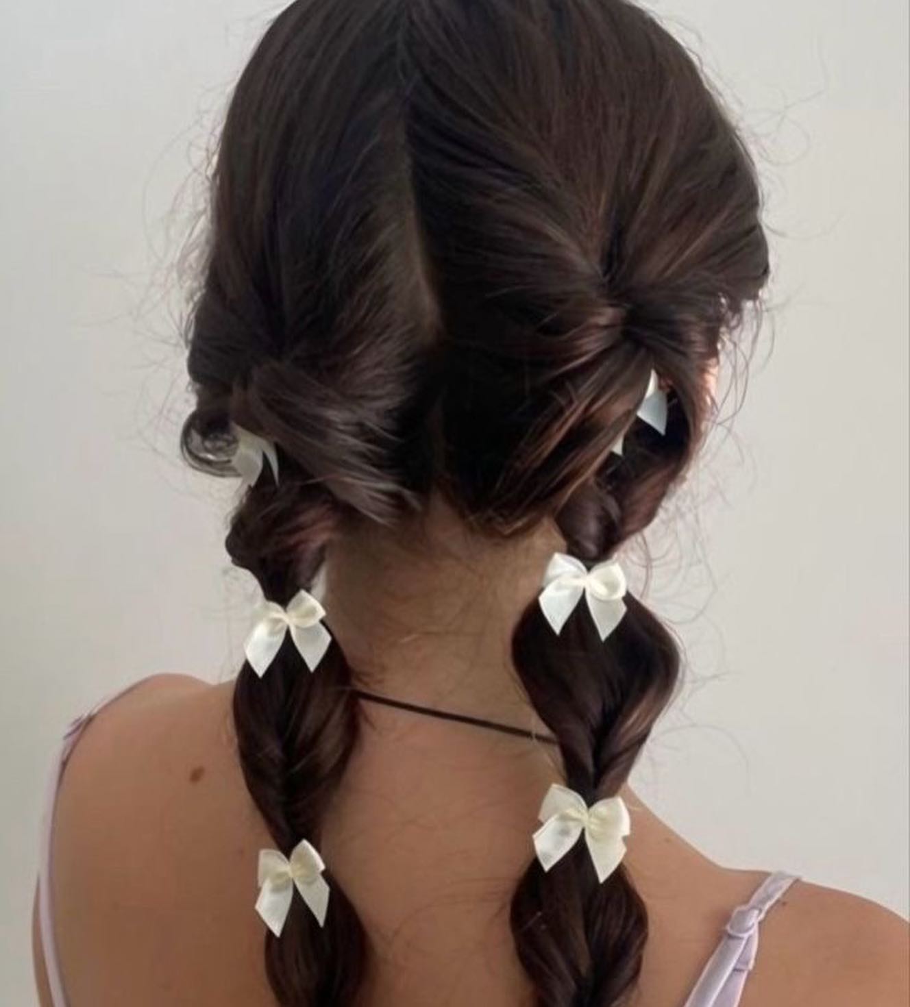 Inverted Twin Braids with Baby Bows