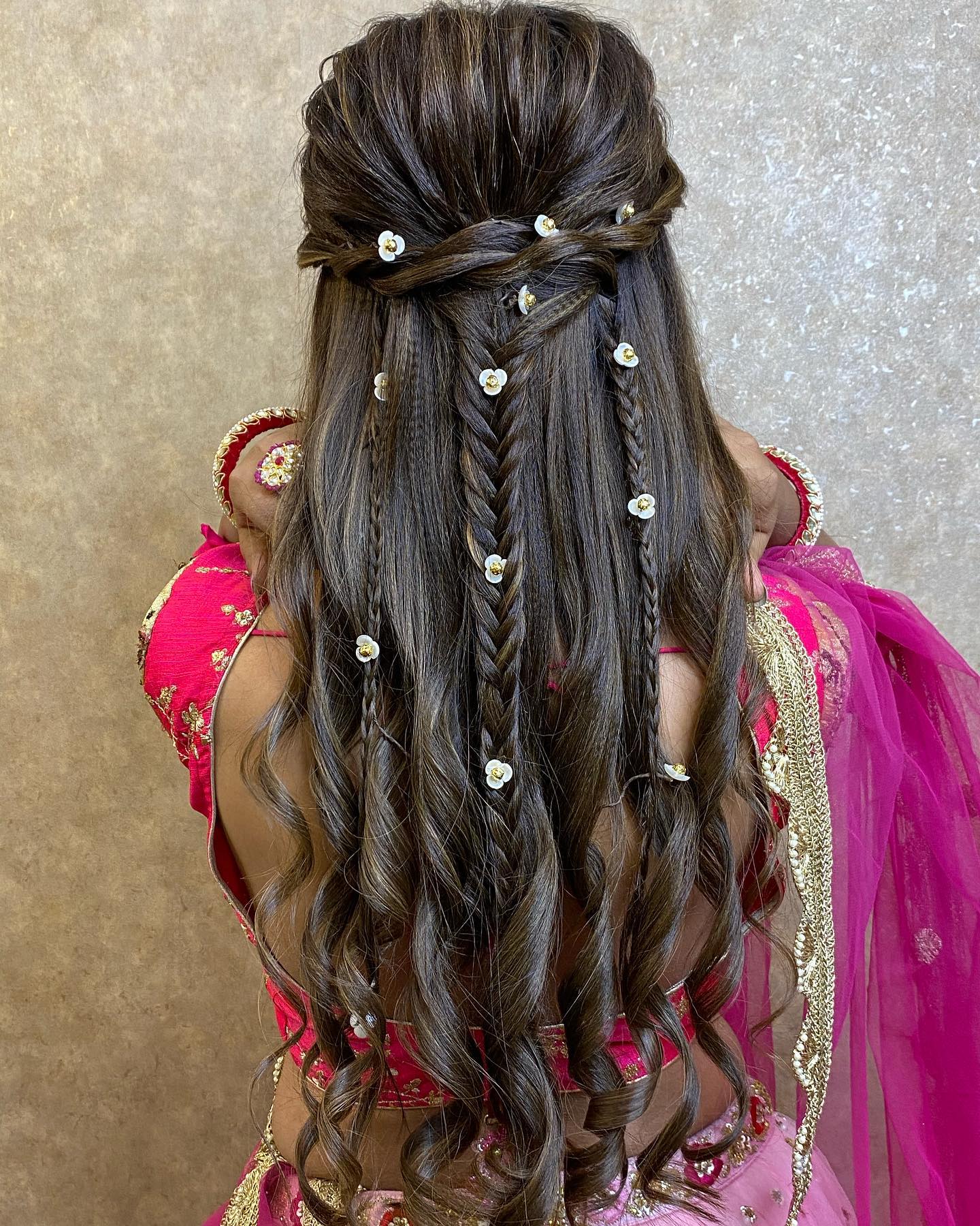 Delicate Braids and Curls w/ Decorative Beads